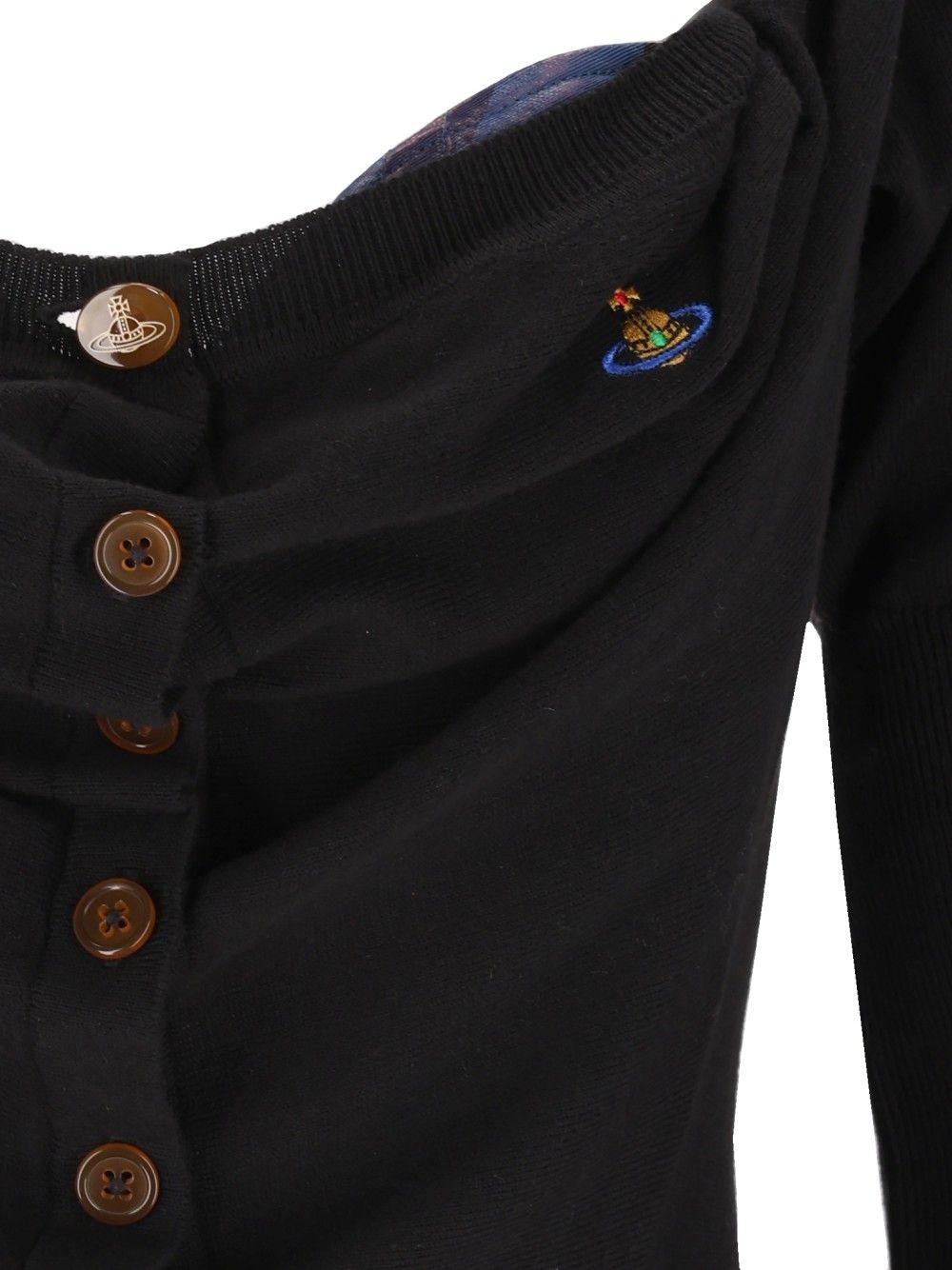 Vivienne Westwood Knitted Cardigan Corset Bea Top - Nero | f1428d4594246083ca6f14221f459be1399385f3