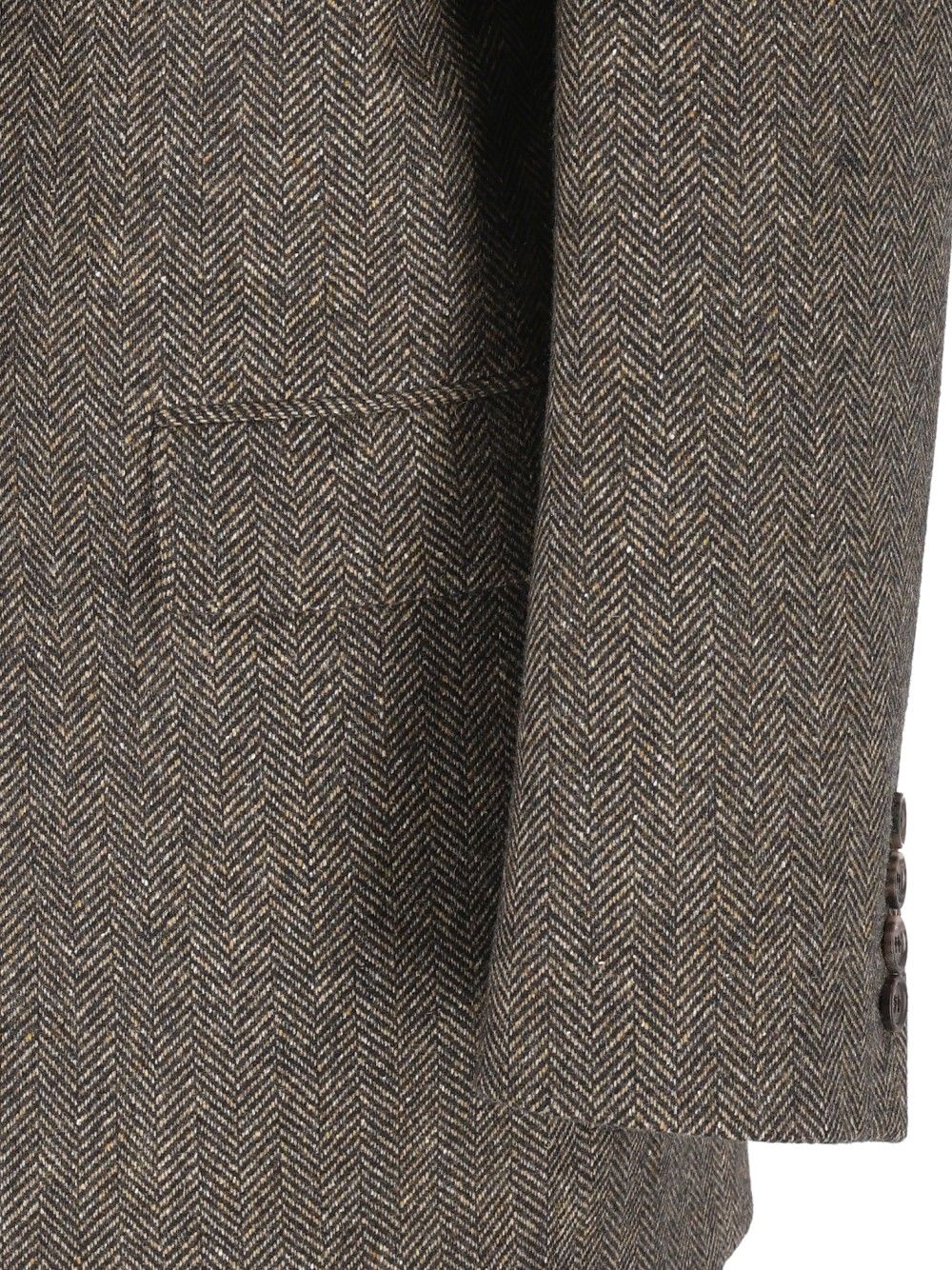 Saint Laurent Herringbone Wool Jacket Giacche - Marrone | 648abfdd5aca9b523141eef6ed295e3adbf290ca