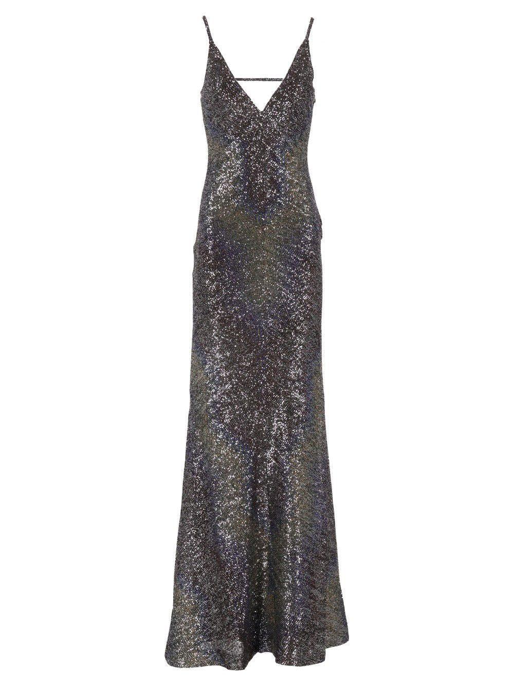 Missoni Long Dress With Low Back And Sequins Abiti - Multicolor | f1a3a8648522d1063b129ee332492d7acefa45a7