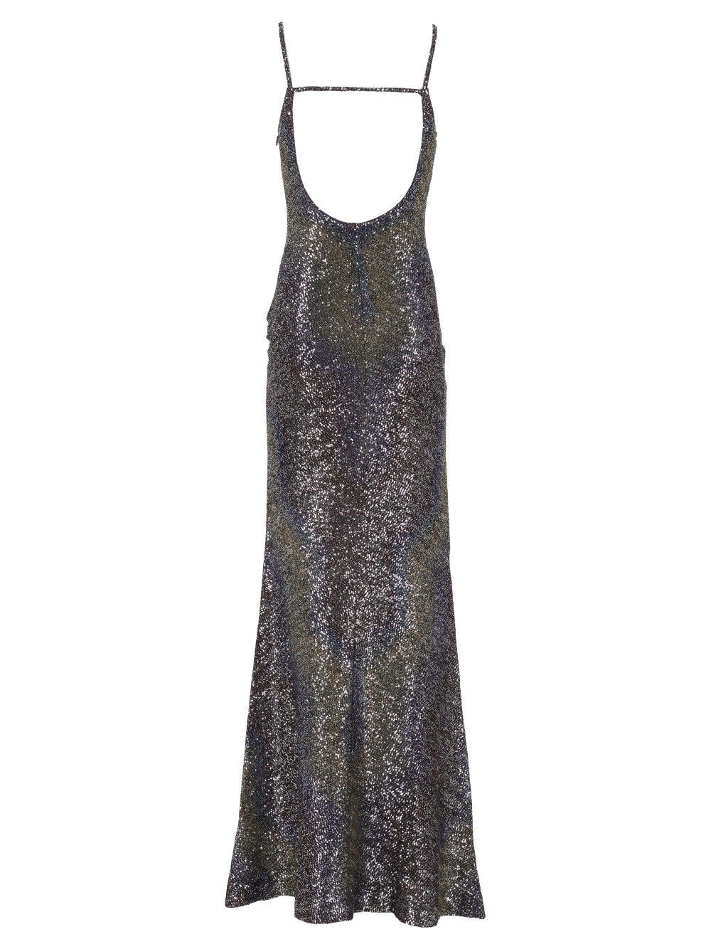 Missoni Long Dress With Low Back And Sequins Abiti - Multicolor | 43630e2872316d81db329b08468f09dfec76c4a4