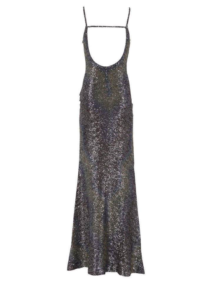 Missoni Long Dress With Low Back And Sequins Abiti - Multicolor | 43630e2872316d81db329b08468f09dfec76c4a4