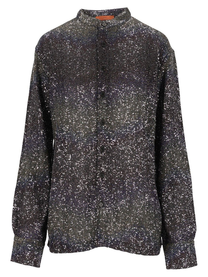 Missoni Oversized Shirt With Sequin Appliqué Shirts - Multicolor | 8532d56e0ab670752ee4a9a8f4861b10ce2f06d1