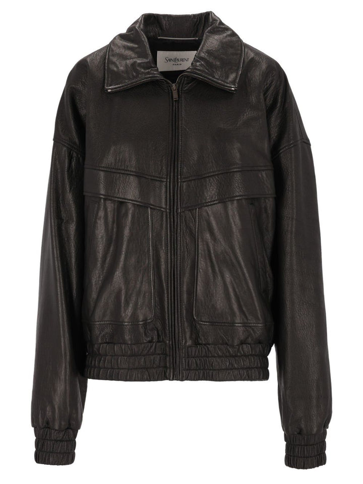 Saint Laurent Balloon Lambskin Jacket Giacche - Nero | e8242dea19eff9c0c009350da416097474dd94e9