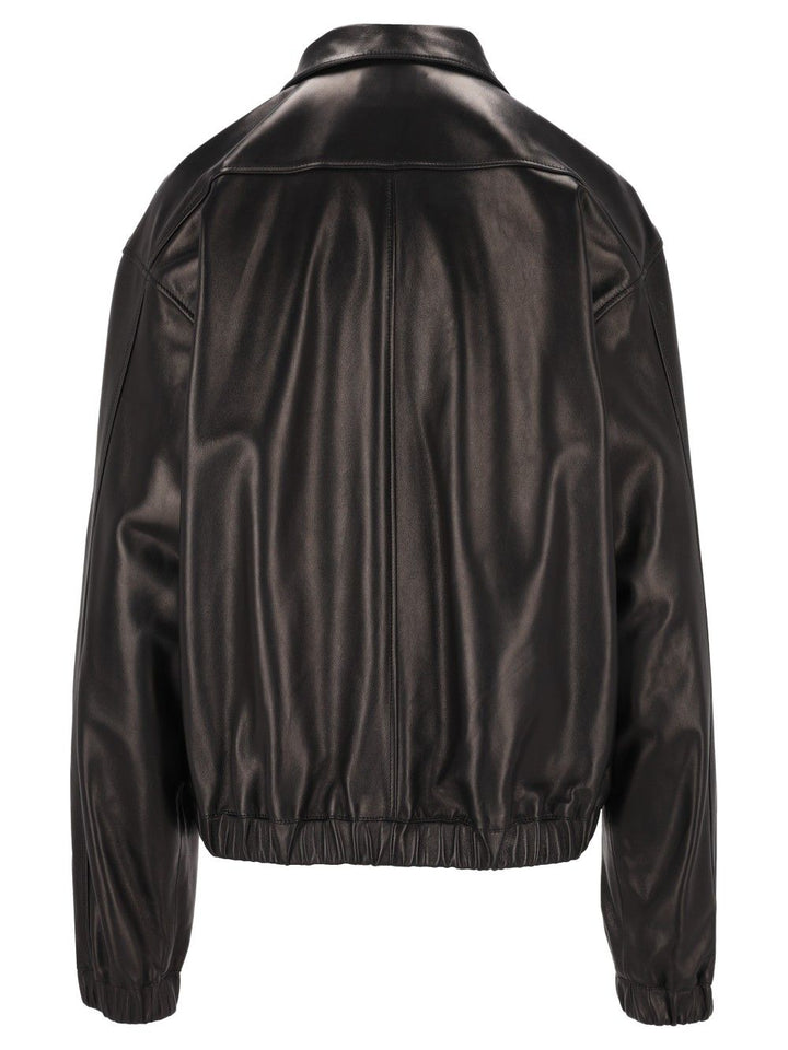 Saint Laurent Cassandre Lambskin Jacket Giacche - Nero | 78cdb8d72236a2d3ed7ea0c151d578d3bee0e93e