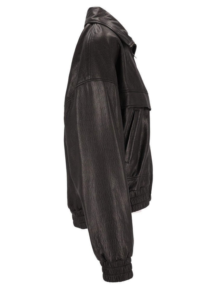 Saint Laurent Balloon Lambskin Jacket Giacche - Nero | 7668e80a1d4d5108d13ba344f9bf517b56906ca1