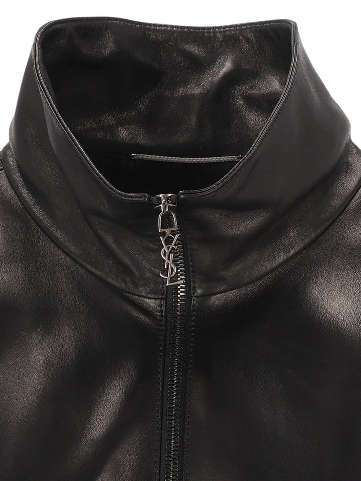 Saint Laurent Cassandre Lambskin Jacket Giacche - Nero | 4a8c1984ea4b60b82ac217beb5c30aa65ee52a3b