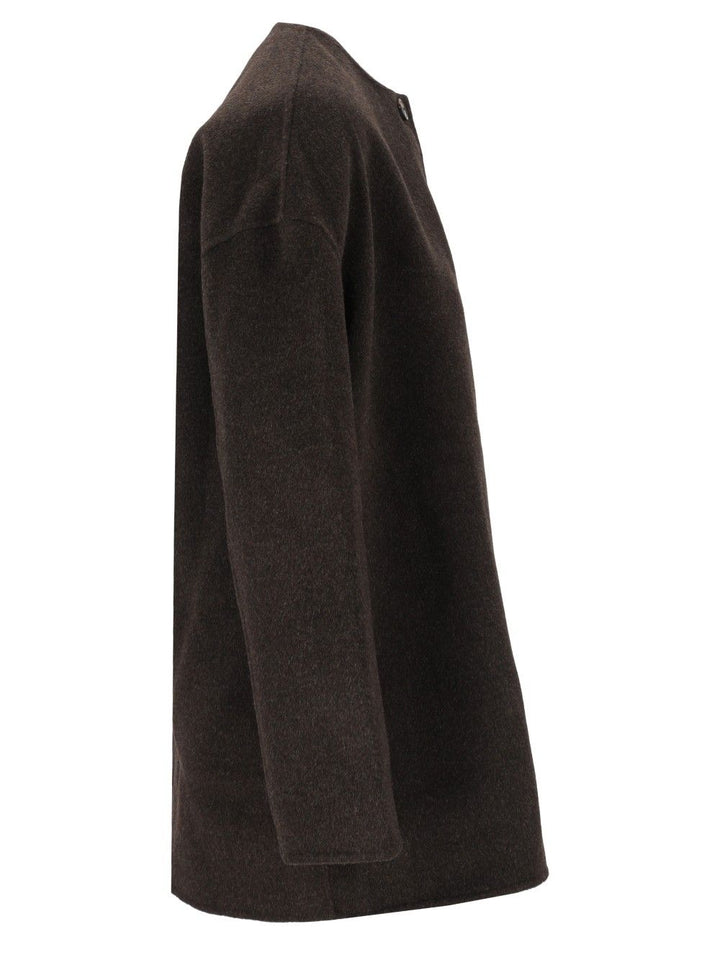 Loulou De Saison Dunne Oval Short Coat Coats - Marrone | 699e4845204acf9acb21dc3fef12811d2b85f5b5