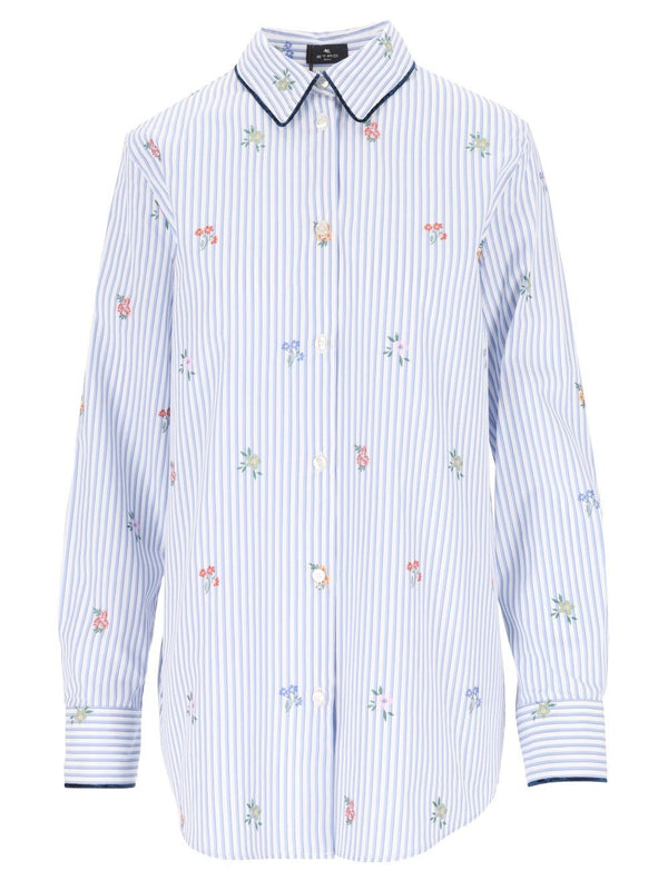 Jacquard Righe In Cotone Camicie Multicolor