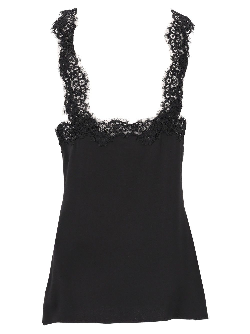 Stella Mccartney Top With Lace Details Top - Nero | 93eec7c7710204ff0dbec9363f5b69f2ea6b8e9a