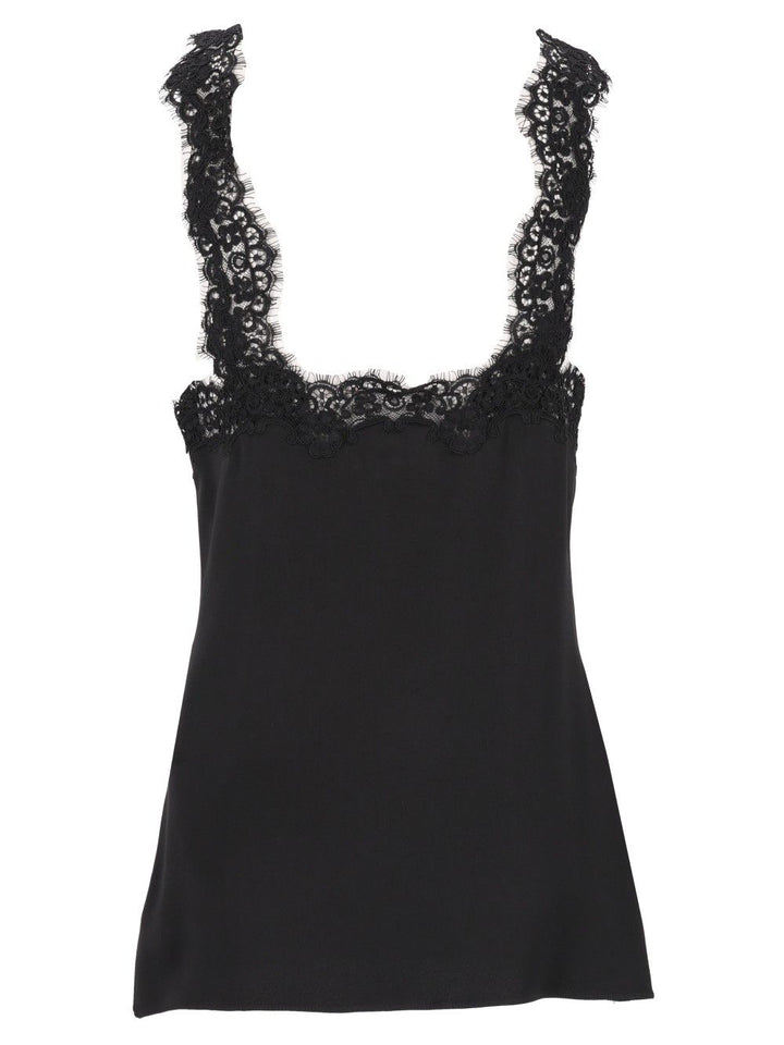 Stella Mccartney Top With Lace Details Top - Nero | 93eec7c7710204ff0dbec9363f5b69f2ea6b8e9a