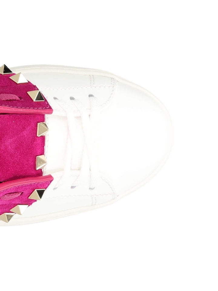 Valentino Garavani Rockstud Untitled Leather Sneakers - Bianco | 5df1a3beeaf79553d7a4d93c74e9cd4f83b18877