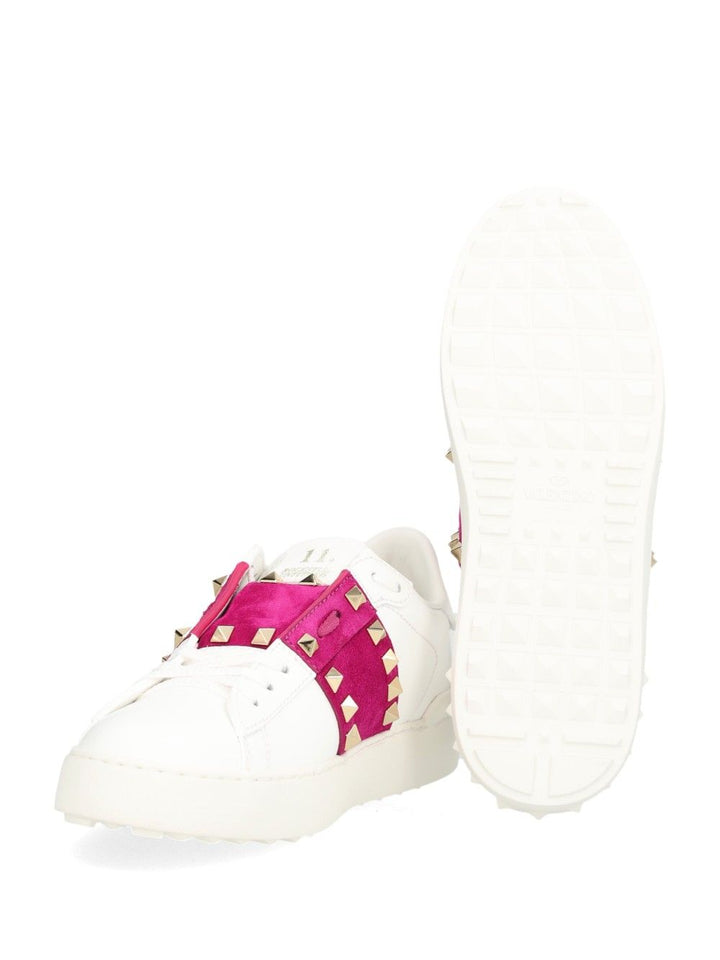 Valentino Garavani Rockstud Untitled Leather Sneakers - Bianco | ee48624067fa5480242f8006f7efe57f88d0ba60
