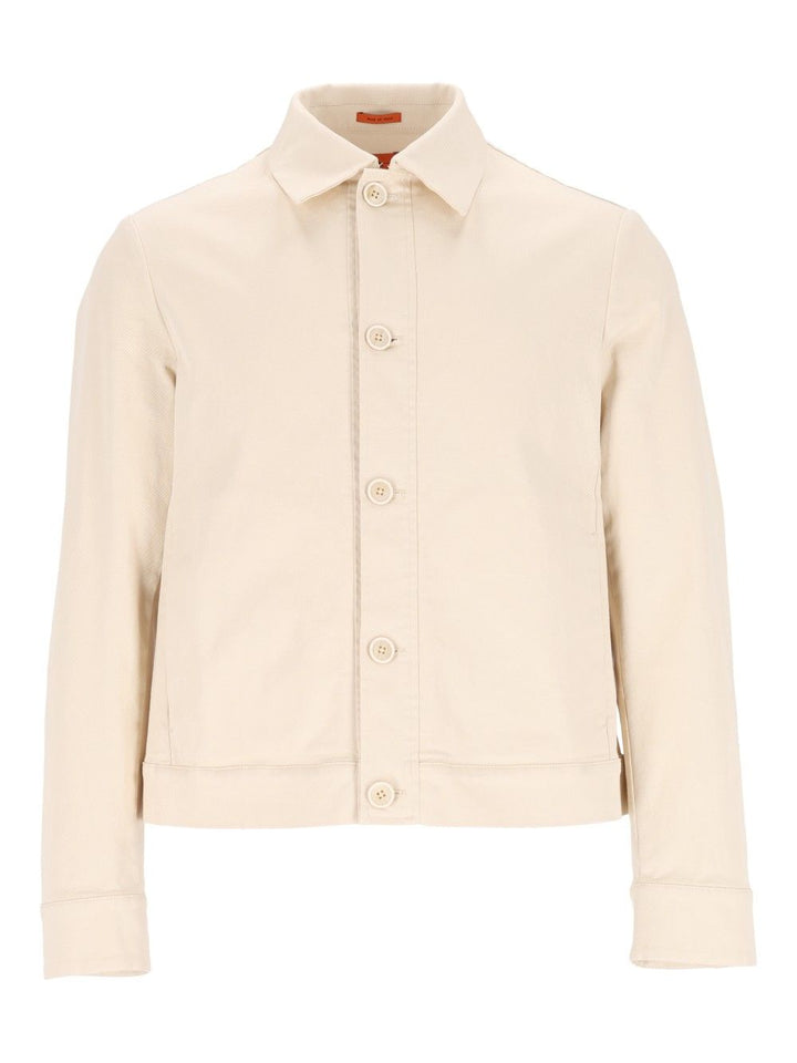 Barena Venezia Overshirt Tablo' Rovato 97 Cot 3 Elastan Knitwear - Bianco | b12ddb61261940adf194527802f4a2b8f70502a3