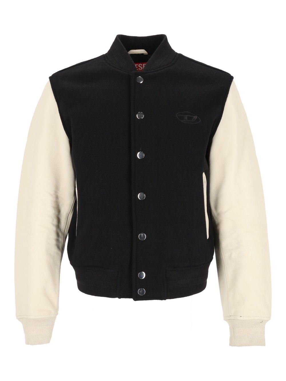Diesel Wool And Leather Blend Bomber Jacket Giacche - Multicolor | 4e3268638b1976dd355dd996ba45d0012bbaa899