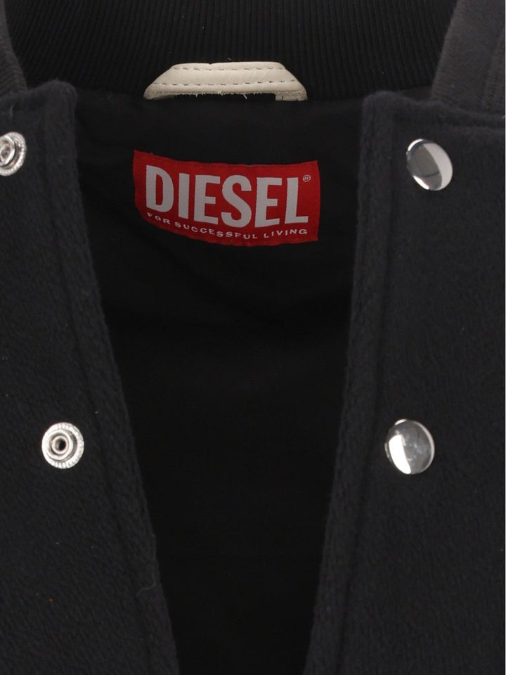 Diesel Wool And Leather Blend Bomber Jacket Giacche - Multicolor | 9e4d3ff97282cf5835e71581ed22657f27aefaf5