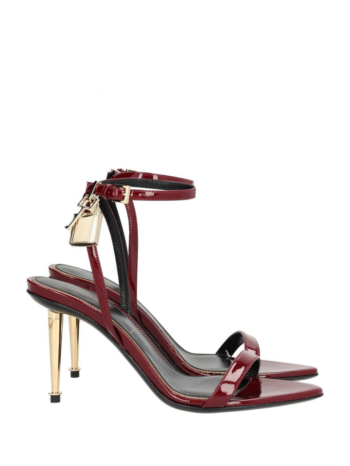 Tom Ford Padlock Heeled Sandali - Rosso | c48ff5c5d83fad7f7262f14592f6b67455f58678