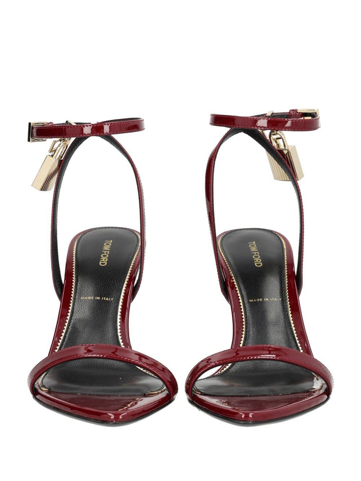 Tom Ford Padlock Heeled Sandali - Rosso | aeea1424a92008257a8613455a8aa7fe91d2eea6