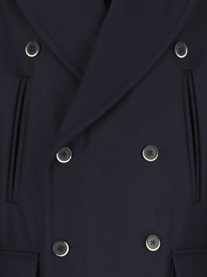 Barena Venezia Cappotto Navale Caramal 75 Lana 25 Poliammide Coats - Blu | aa20420e2fcf3d06813e1d5f14d7bc96915f4d92