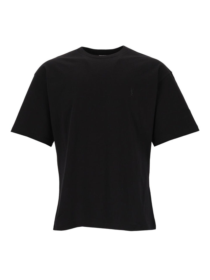 Saint Laurent T Shirt Large Broder T-Shirt - Nero | 488a0a5ae693608a63a508fc697e681809ddac38