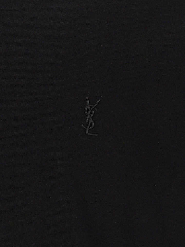 Saint Laurent T Shirt Large Broder T-Shirt - Nero | 88a0ee69c630f6b7a8dfc240c7768f2a8caafc17