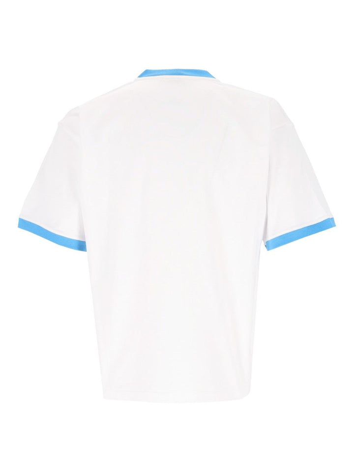 Versace Regular-Fit Cotton Jersey  With Print T-Shirt - Bianco | 771c13cb3ea132165419787a0374c800e7bf59b1