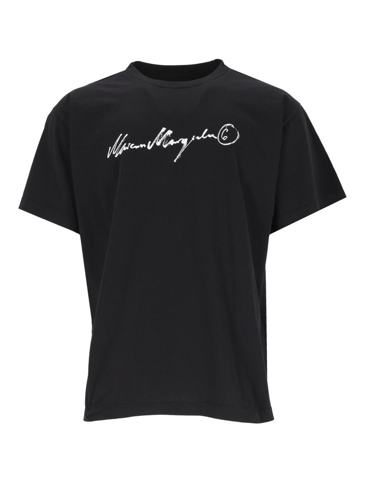 Mm6 Maison Margiela Overdyed Jersey T-Shirt - Nero | f0e8889efecd3c09bcee7e07353e94e7841f9ff6