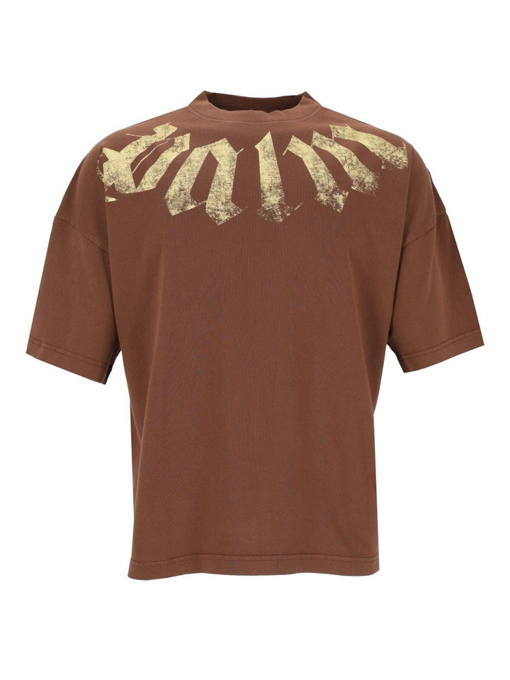 Palm Angels Big Neck T-Shirt - Marrone | 3128201ffebf4f5362608f2a27d71a7a5ec5be19
