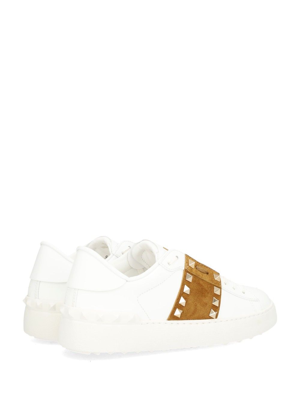 Valentino Garavani Rockstud Untitled Leather Sneakers - Bianco | 958224390b8b430b7a9fc5a0e5156e8c61a930c9