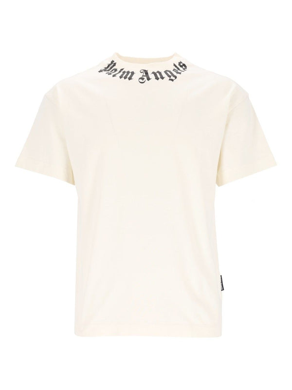Camiseta cuello logo blanco