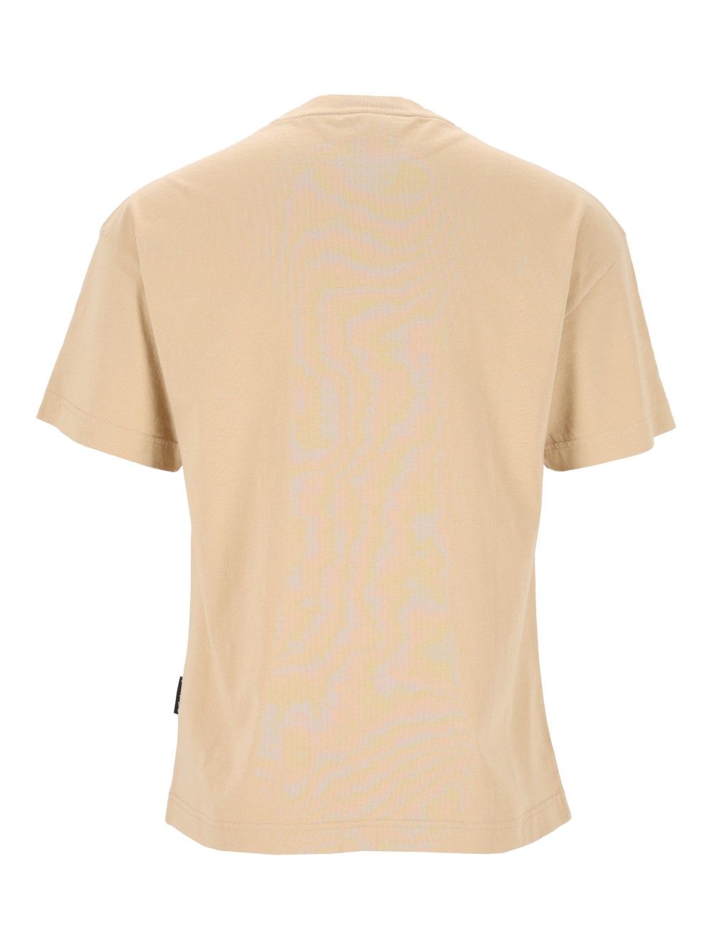Palm Angels Neck Logo Regular Tee T-Shirt - Beige | 7c3914c720fc812bfb56326ccfe51c99fb1b1963