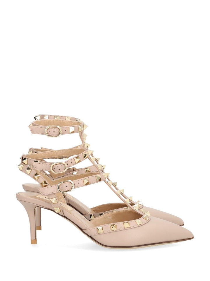 Valentino Garavani Rockstud Pumps With Straps Sandali - Rose | 0d81b6cde2d1cb7bb4b011b2072ca59e55263662