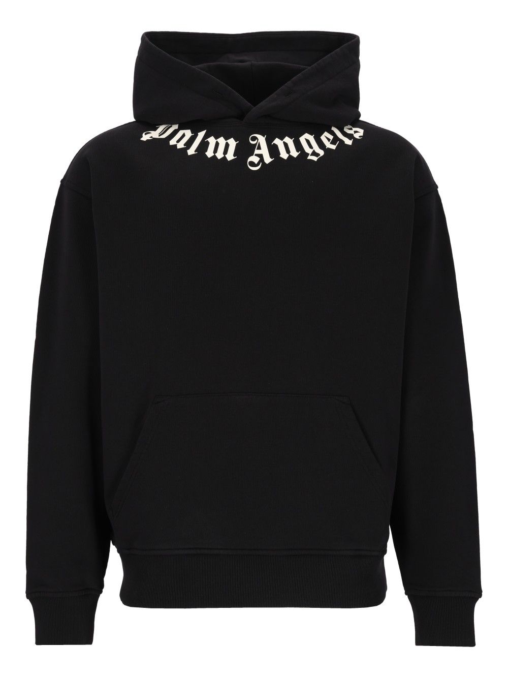 Palm Angels Neck Logo Hoodie Sweatshirts - Nero | cbc41b270bbfea77f318bc703619aaad7d1a6bfa