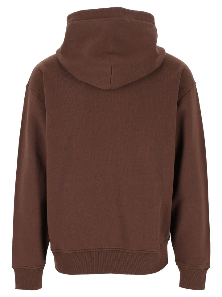 Palm Angels Neck Logo Hoodie Sweatshirts - Marrone | 4f97c10365ca36dd5ea91833383ef78483388ac6