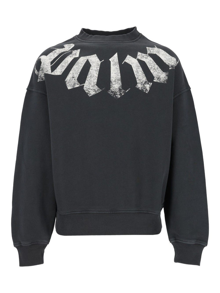 Palm Angels Sweatshirt With Lettering Sweatshirts - Nero | a33ed3c9684770096d53620cec28d3a0426e5d8f