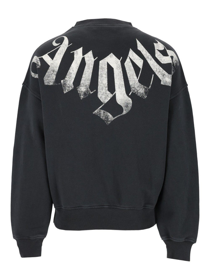 Palm Angels Sweatshirt With Lettering Sweatshirts - Nero | 172c061c35a29782f5326cbd3b25732fef4b0d83