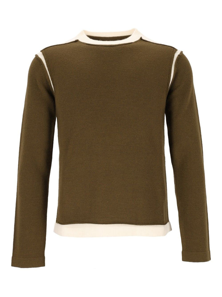 Mm6 Maison Margiela Crew Neck Sweater Knitwear - Verde | eb16e59301ad277f9f5561500fe7753b6483b9bf