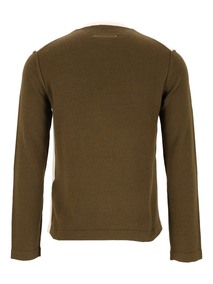 Mm6 Maison Margiela Crew Neck Sweater Knitwear - Verde | b4f56b9023500176eac84bca3c31465721d4a317