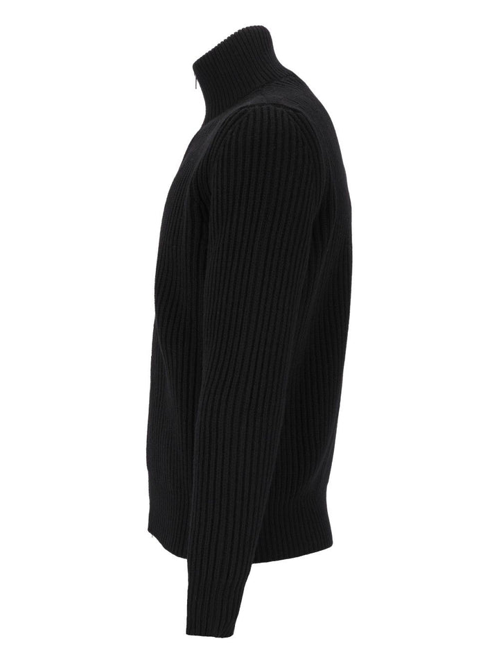 Mm6 Maison Margiela Ribbed Knit Jacket Giacche - Nero | 0d6341d830c4a159a16593d63dcd96fb05f0a480