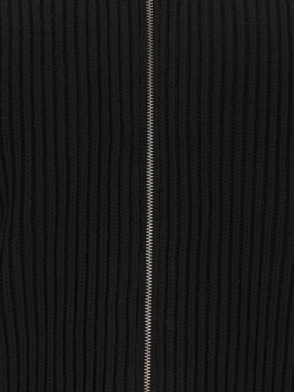 Mm6 Maison Margiela Ribbed Knit Jacket Giacche - Nero | fbff770e44515a6b2f35a4d3a4ca28b5e6d8e435
