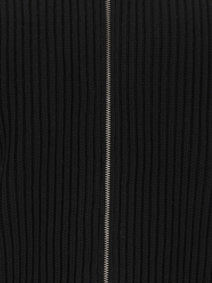 Mm6 Maison Margiela Ribbed Knit Jacket Giacche - Nero | fbff770e44515a6b2f35a4d3a4ca28b5e6d8e435