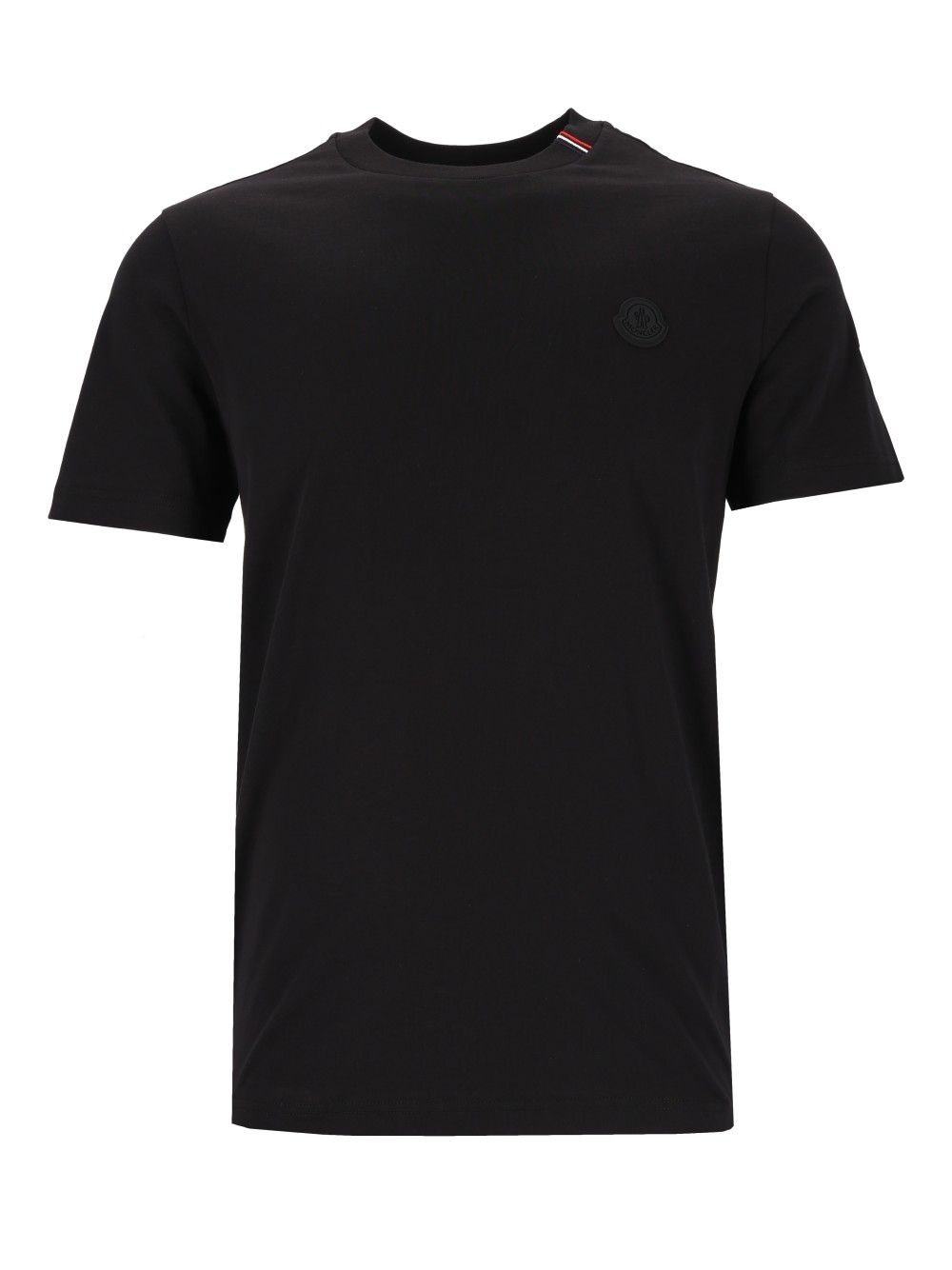 Moncler Short-Sleeved  With Striped Details T-Shirt - Nero | 9bd98d0ed0f7b464ba9cf29d92f3ecacf633760b