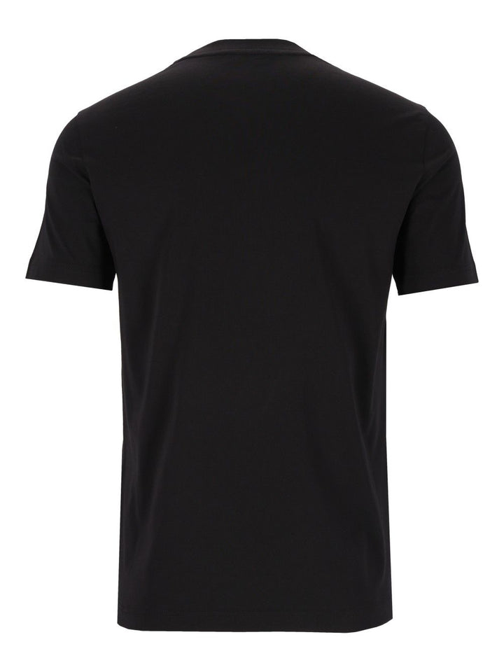 Moncler Short-Sleeved  With Striped Details T-Shirt - Nero | 4cf64708cc43d8ccc4fbadfdad536f8b0465f196