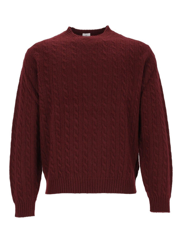 Cable-Knit Jumper Knitwear Bordeaux