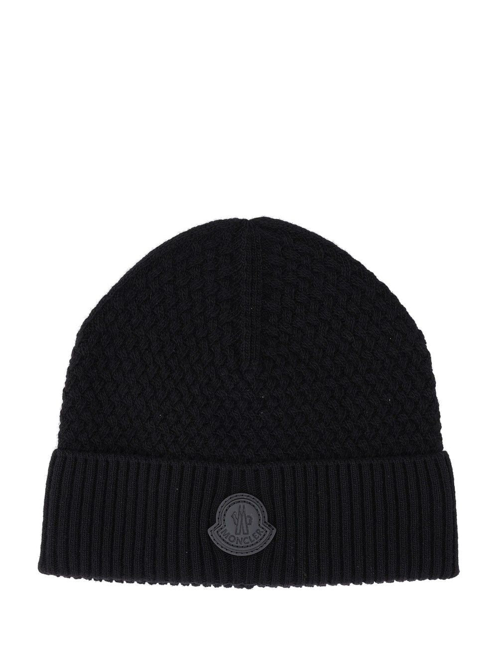 Moncler Beanie With Logo Cappelli - Nero | b205352720a83fcfbc94a95ac72fc7866b867476