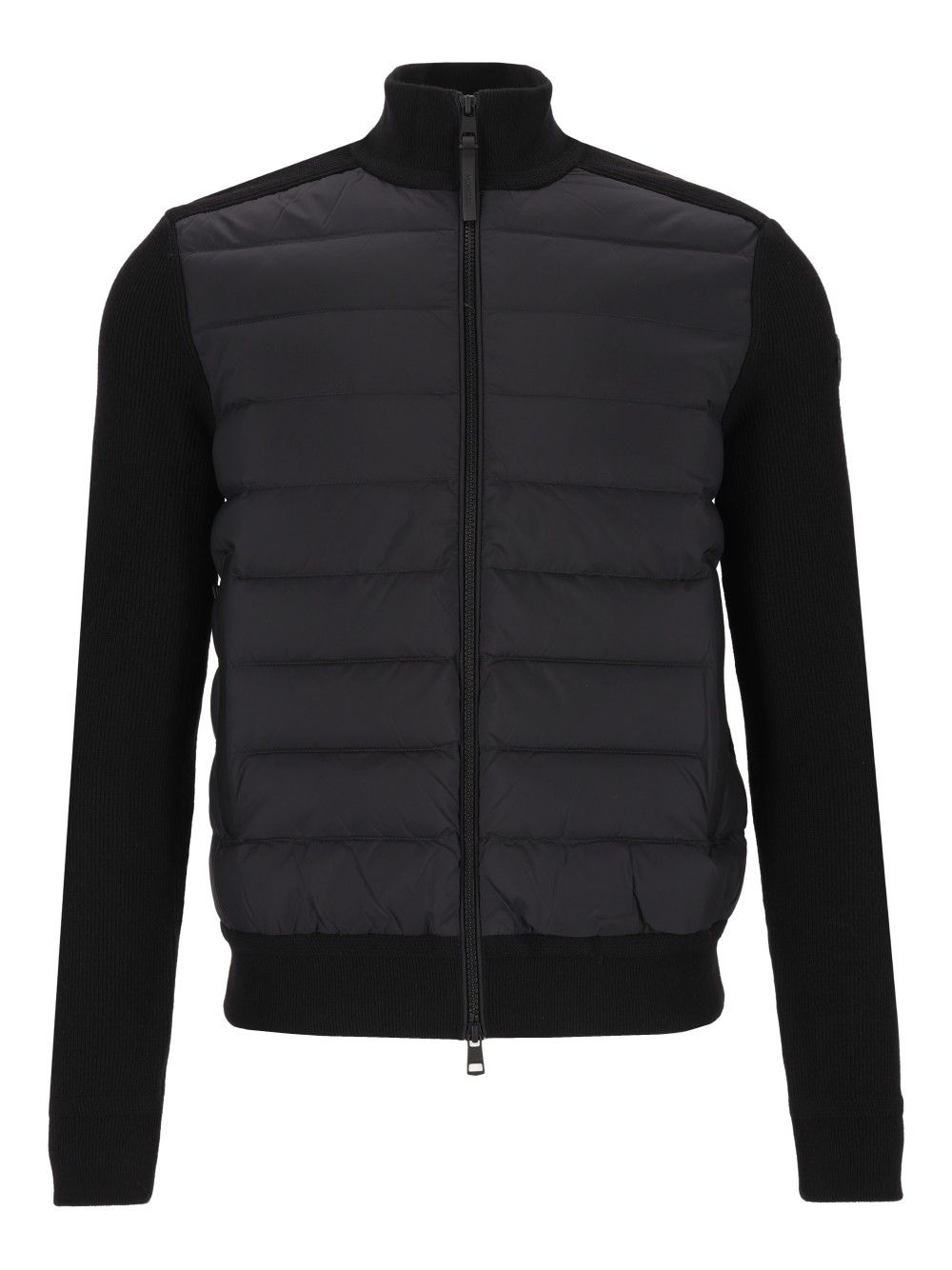 Moncler Quilted Zipped Jacket Knitwear - Nero | 98b1b883fb3160dbf760f65ba7c178baddf7c145