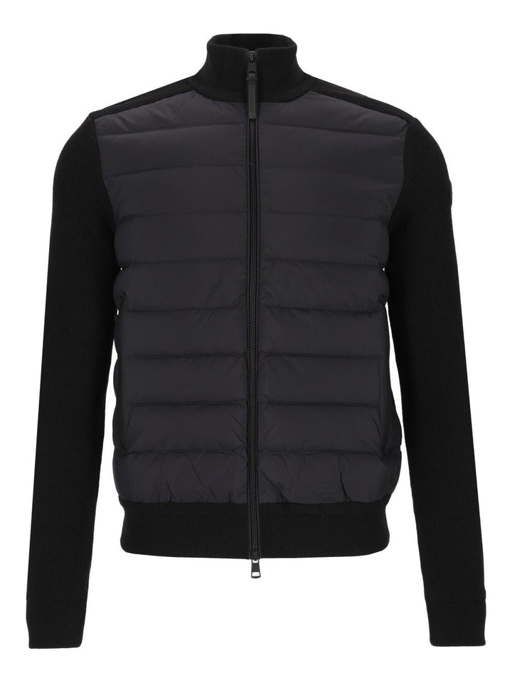 Moncler Quilted Zipped Jacket Knitwear - Nero | 98b1b883fb3160dbf760f65ba7c178baddf7c145