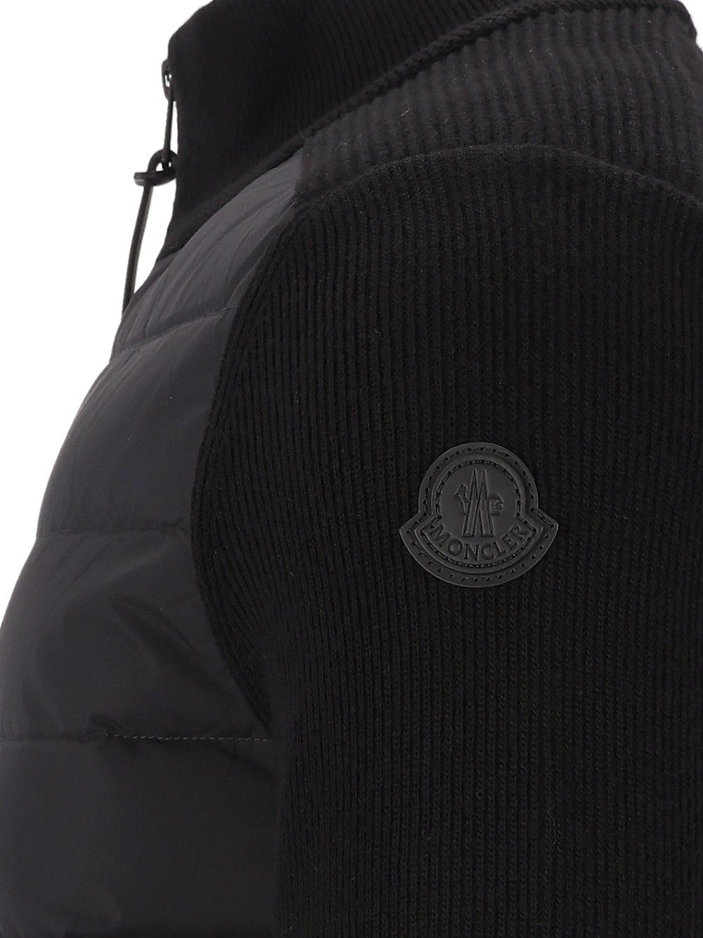 Moncler Quilted Zipped Jacket Knitwear - Nero | 3bef22d5529aaa5412a3f7333e286326b182b205