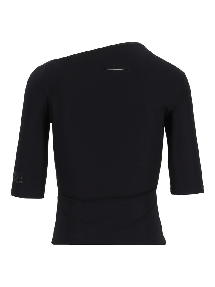 Mm6 Maison Margiela Anatomic Lycra Jersey Shirt T-Shirt - Nero | ddb3231aa8395f0960ea6abe7b6726b53a8d4eda