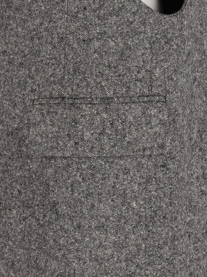 Mm6 Maison Margiela Merino Wool Knitted Vest Giacche - Grey | 8287da1c7cf4087aff6eedfceb719ac802773e4c