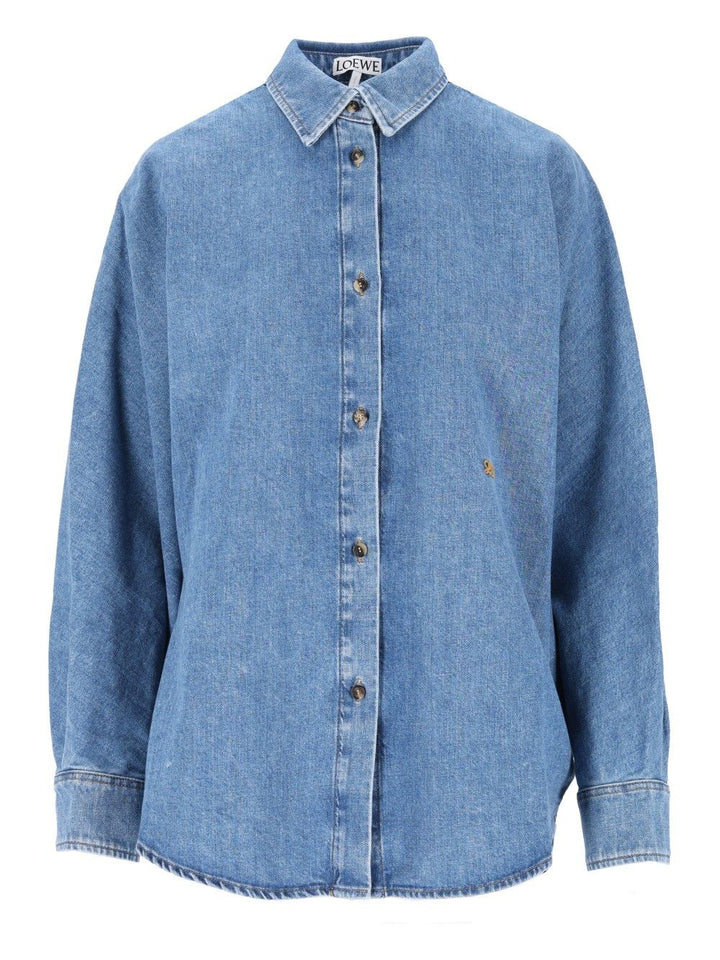 Loewe Embroidered Shirt Casual - Light blue | fe7fbb568456d10430d0d19a22d0f891ce6c2e40
